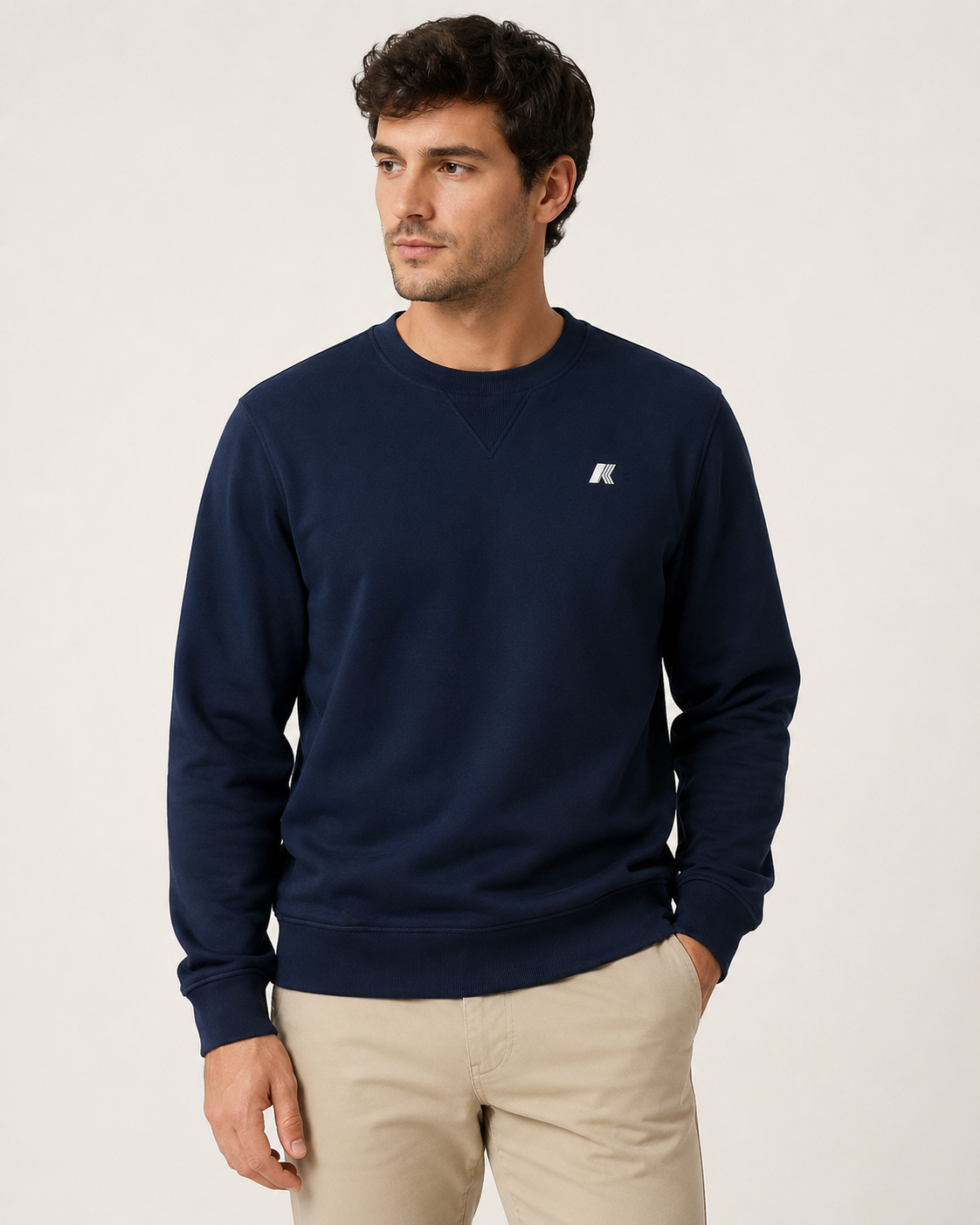 Felpa Uomo K-way Interno Garzato.
